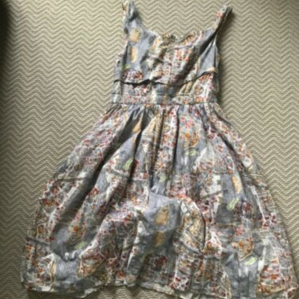 Carven Paris map dress FR 36 US 2-4 XS S - Picture 4 of 5